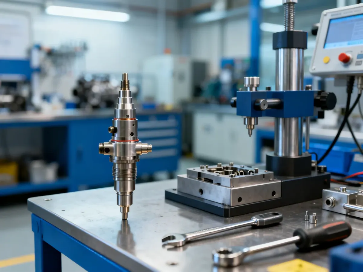 Wtryskiwacz Common Rail podczas profesjonalnej diagnostyki w laboratorium